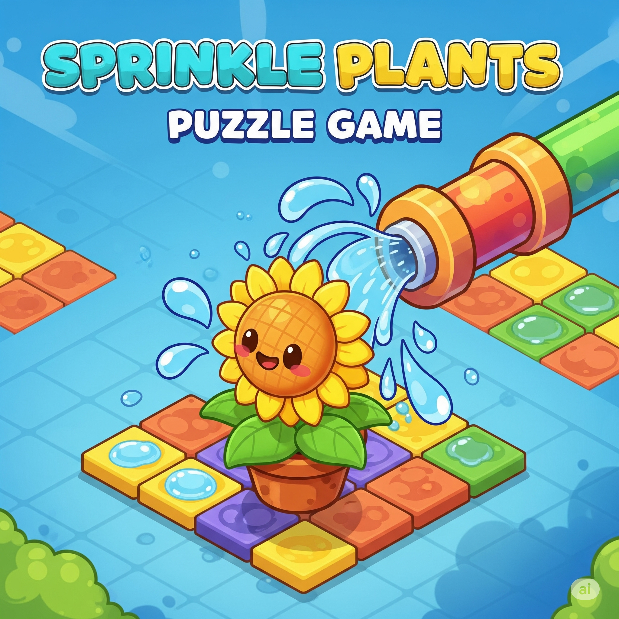 Sprinkle Plants Puzzle Game